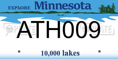ATH009 Minnesota License Plate