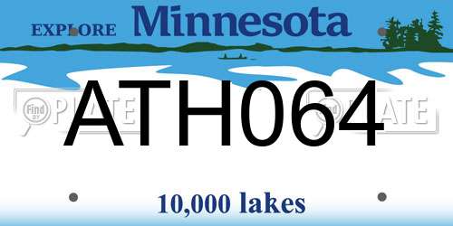 ATH064 Minnesota License Plate