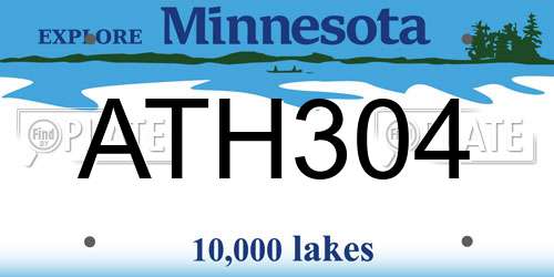 ATH304 Minnesota License Plate