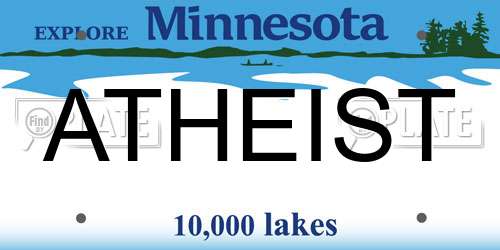 ATHEIST Minnesota License Plate