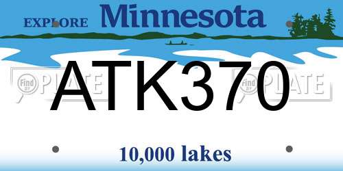 ATK370 Minnesota License Plate