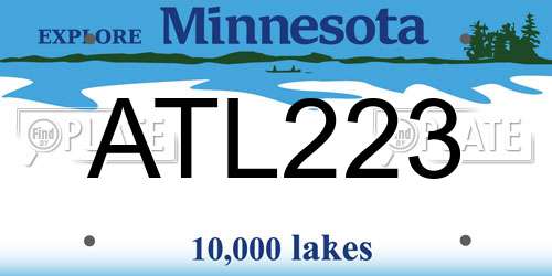 ATL223 Minnesota License Plate
