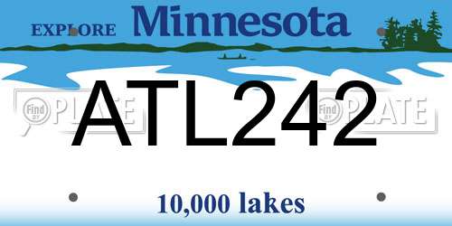 ATL242 Minnesota License Plate