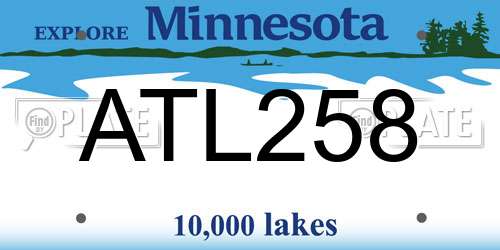 ATL258 Minnesota License Plate