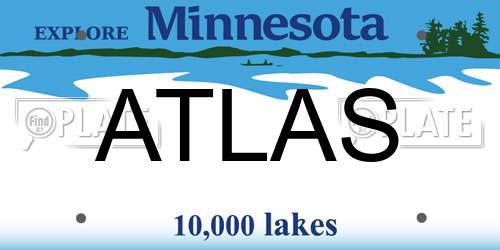 ATLAS Minnesota License Plate