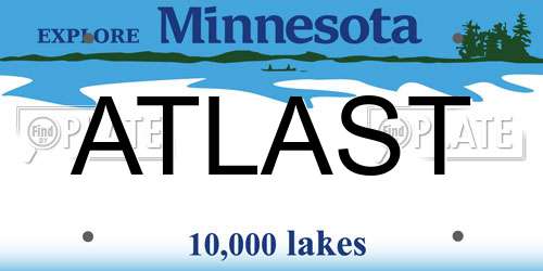 ATLAST Minnesota License Plate