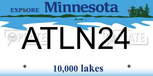 ATLN24 Minnesota License Plate