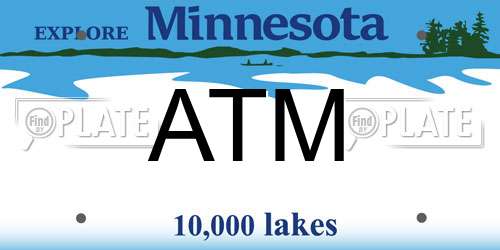 ATM Minnesota License Plate
