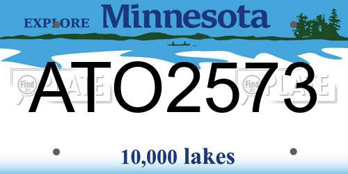 ATO2573 Minnesota License Plate