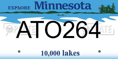 ATO264 Minnesota License Plate