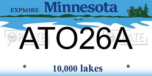 ATO26A Minnesota License Plate