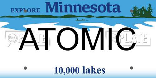 ATOMIC Minnesota License Plate