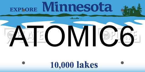 ATOMIC6 Minnesota License Plate