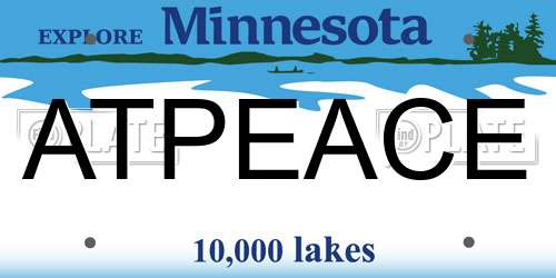 ATPEACE Minnesota License Plate