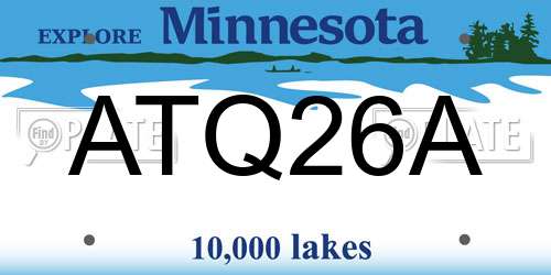 ATQ26A Minnesota License Plate