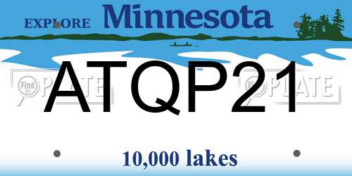 ATQP21 Minnesota License Plate