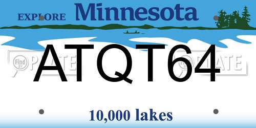 ATQT64 Minnesota License Plate
