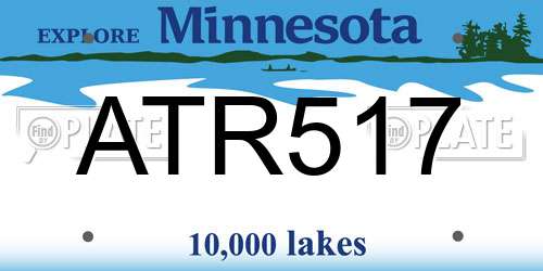 ATR517 Minnesota License Plate
