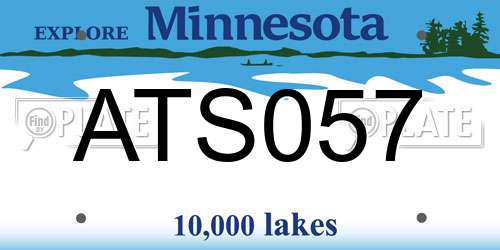 ATS057 Minnesota License Plate