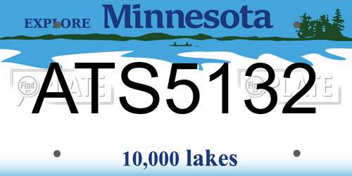 ATS5132 Minnesota License Plate