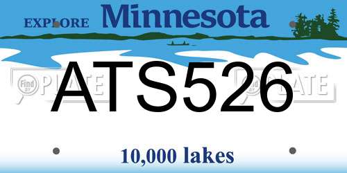 ATS526 Minnesota License Plate