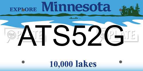 ATS52G Minnesota License Plate