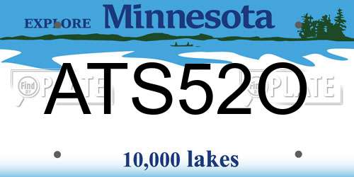 ATS52O Minnesota License Plate
