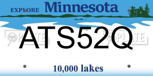 ATS52Q Minnesota License Plate