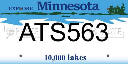 ATS563 Minnesota License Plate