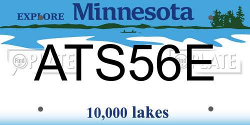 ATS56E Minnesota License Plate