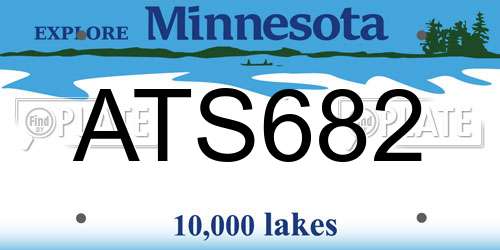 ATS682 Minnesota License Plate