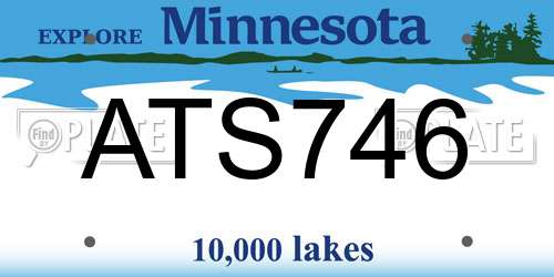 ATS746 Minnesota License Plate