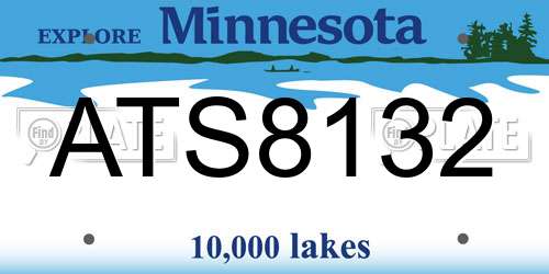 ATS8132 Minnesota License Plate