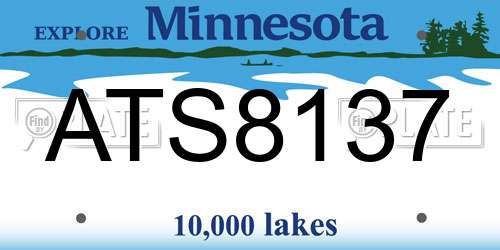 ATS8137 Minnesota License Plate
