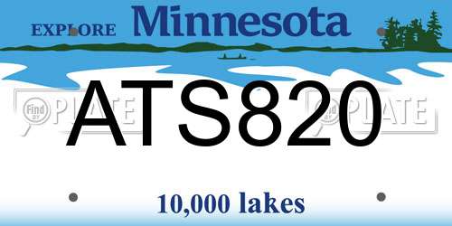 ATS820 Minnesota License Plate