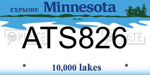 ATS826 Minnesota License Plate