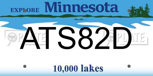 ATS82D Minnesota License Plate