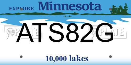 ATS82G Minnesota License Plate
