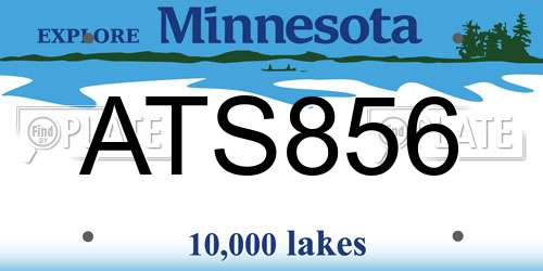 ATS856 Minnesota License Plate