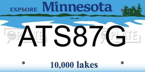 ATS87G Minnesota License Plate