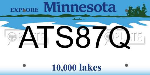 ATS87Q Minnesota License Plate