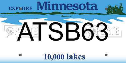 ATSB63 Minnesota License Plate