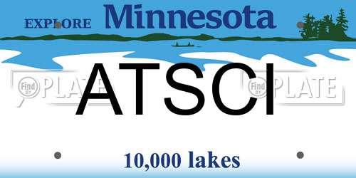 ATSCI Minnesota License Plate
