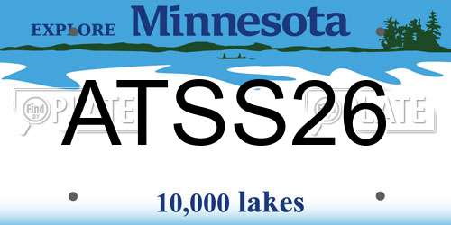 ATSS26 Minnesota License Plate
