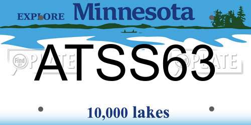 ATSS63 Minnesota License Plate