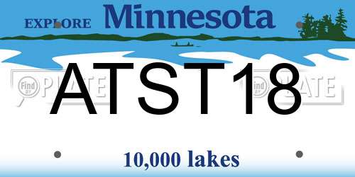 ATST18 Minnesota License Plate
