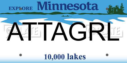 ATTAGRL Minnesota License Plate