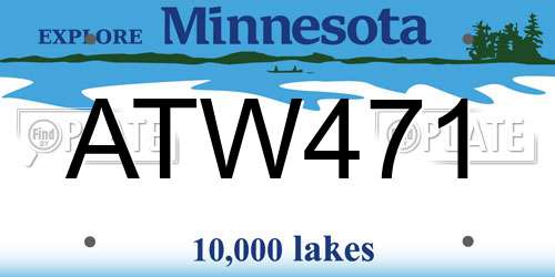 ATW471 Minnesota License Plate