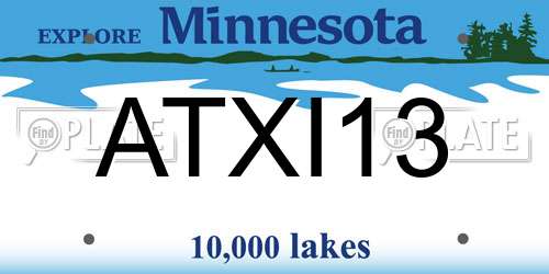ATXI13 Minnesota License Plate