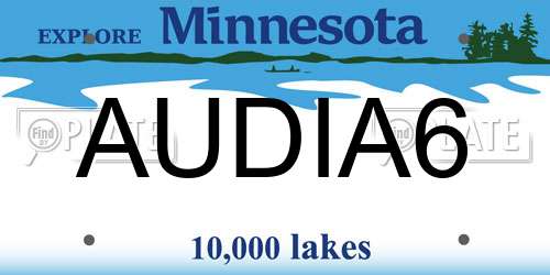 AUDIA6 Minnesota License Plate